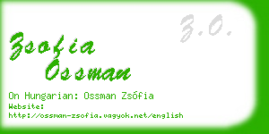 zsofia ossman business card